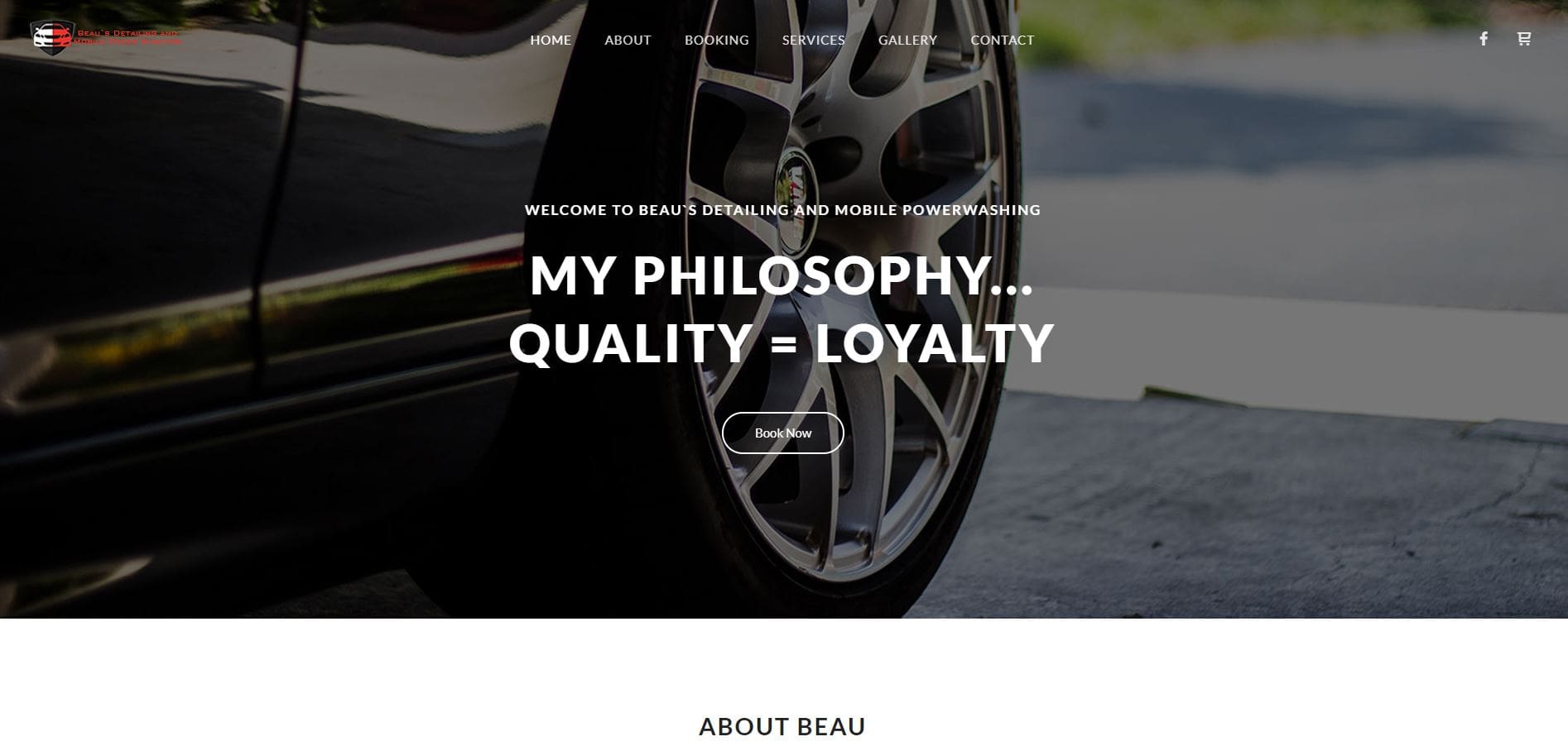 Beaus Auto Detailing Website Design