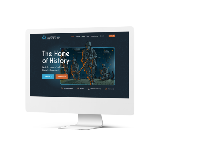 Armchair History Website Mockup