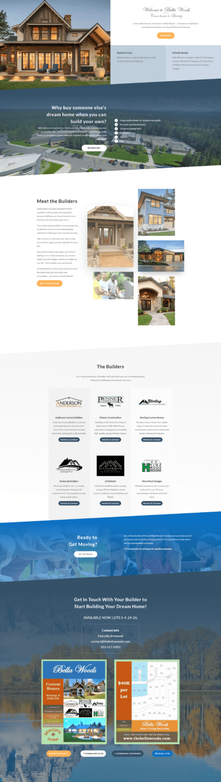 Bella Woods Website Design