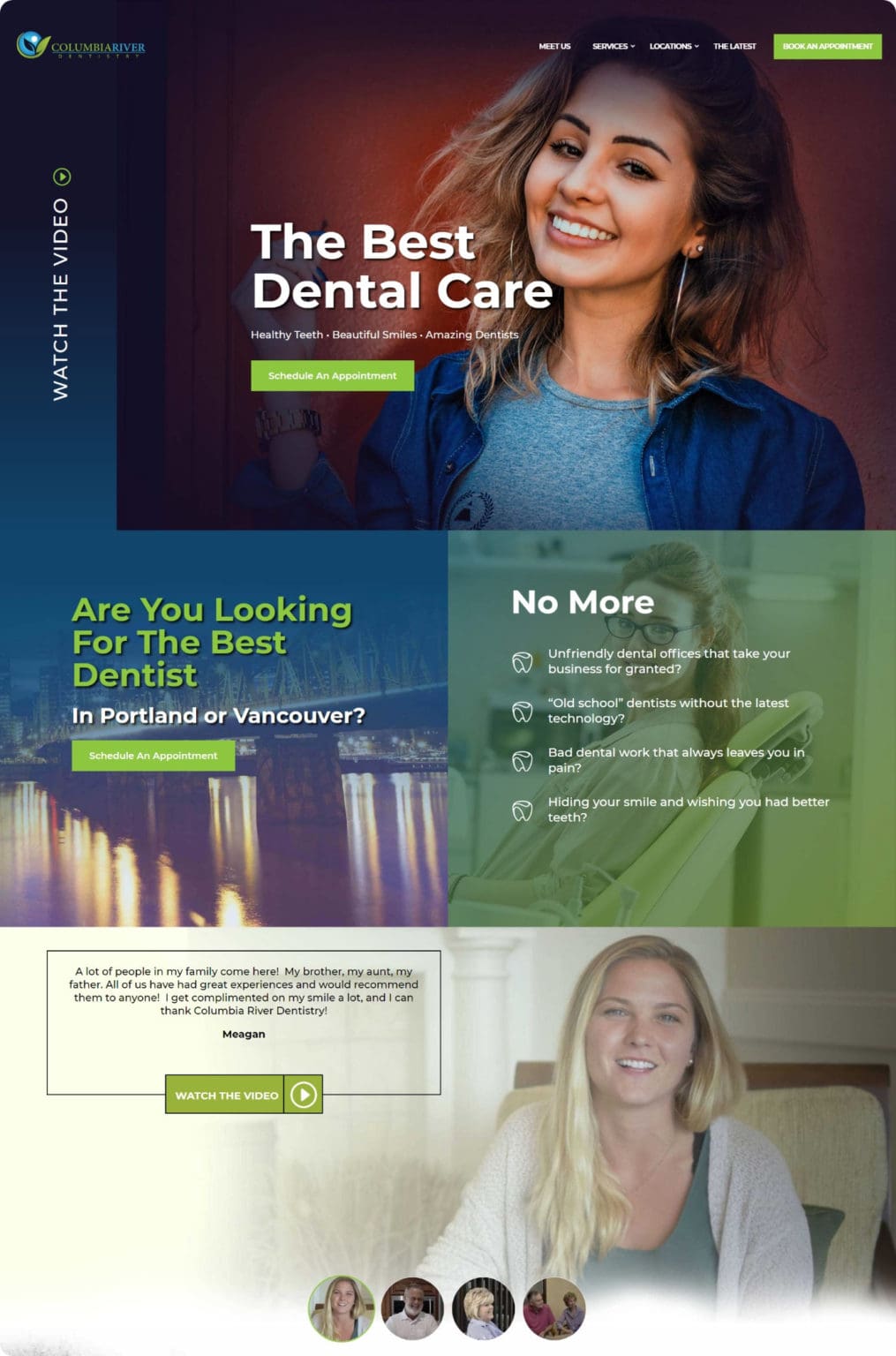 Columbia River Dentistry Website Design
