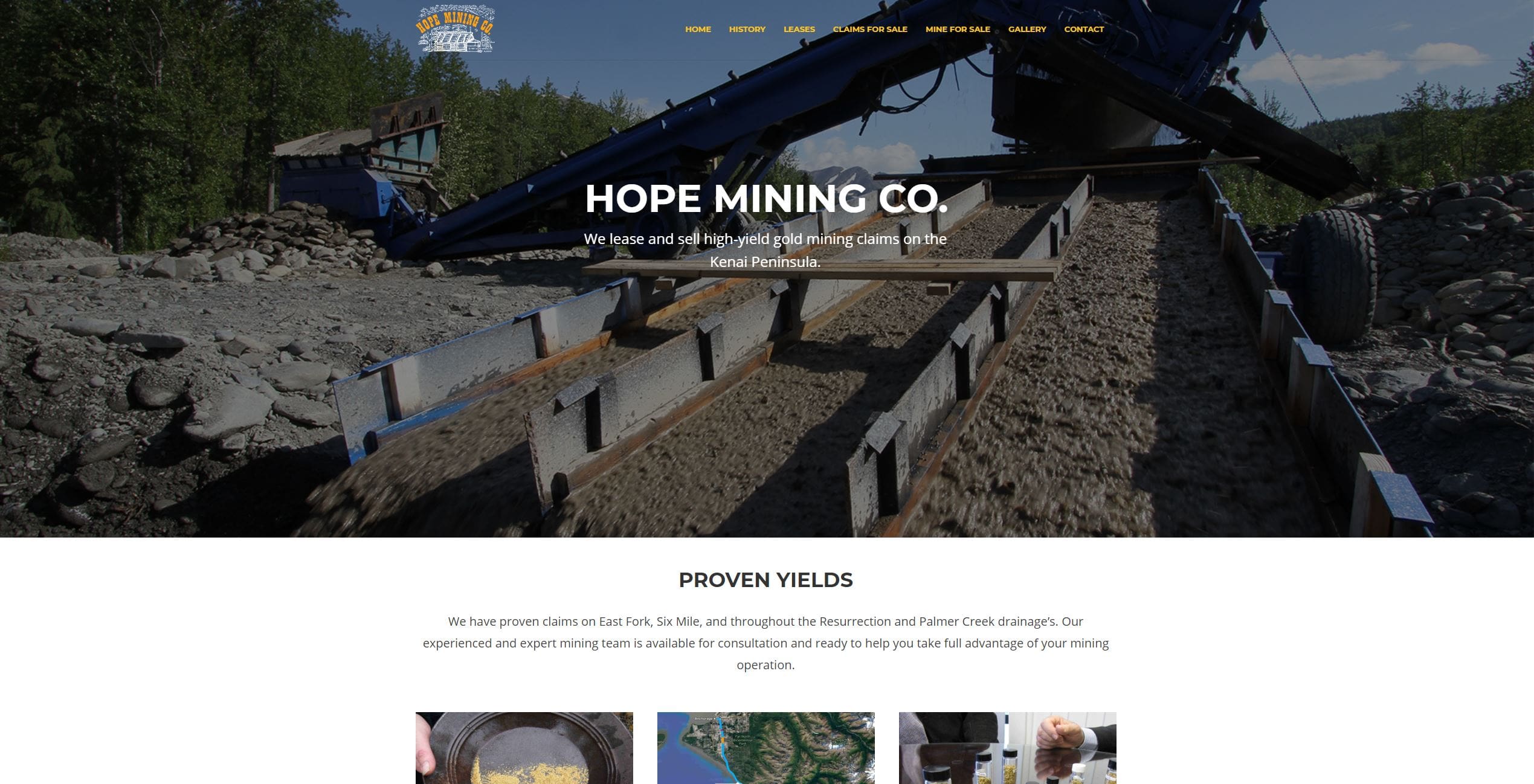 Hope Mining Co. Website Design