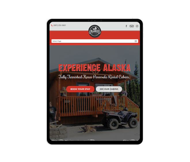 Alaska Moose & Spruce Website Mockup