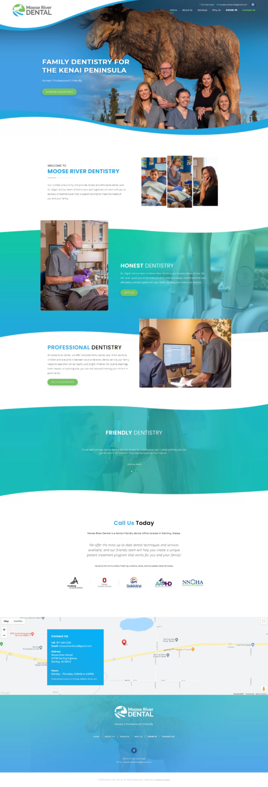 Moose River Dental Website Design