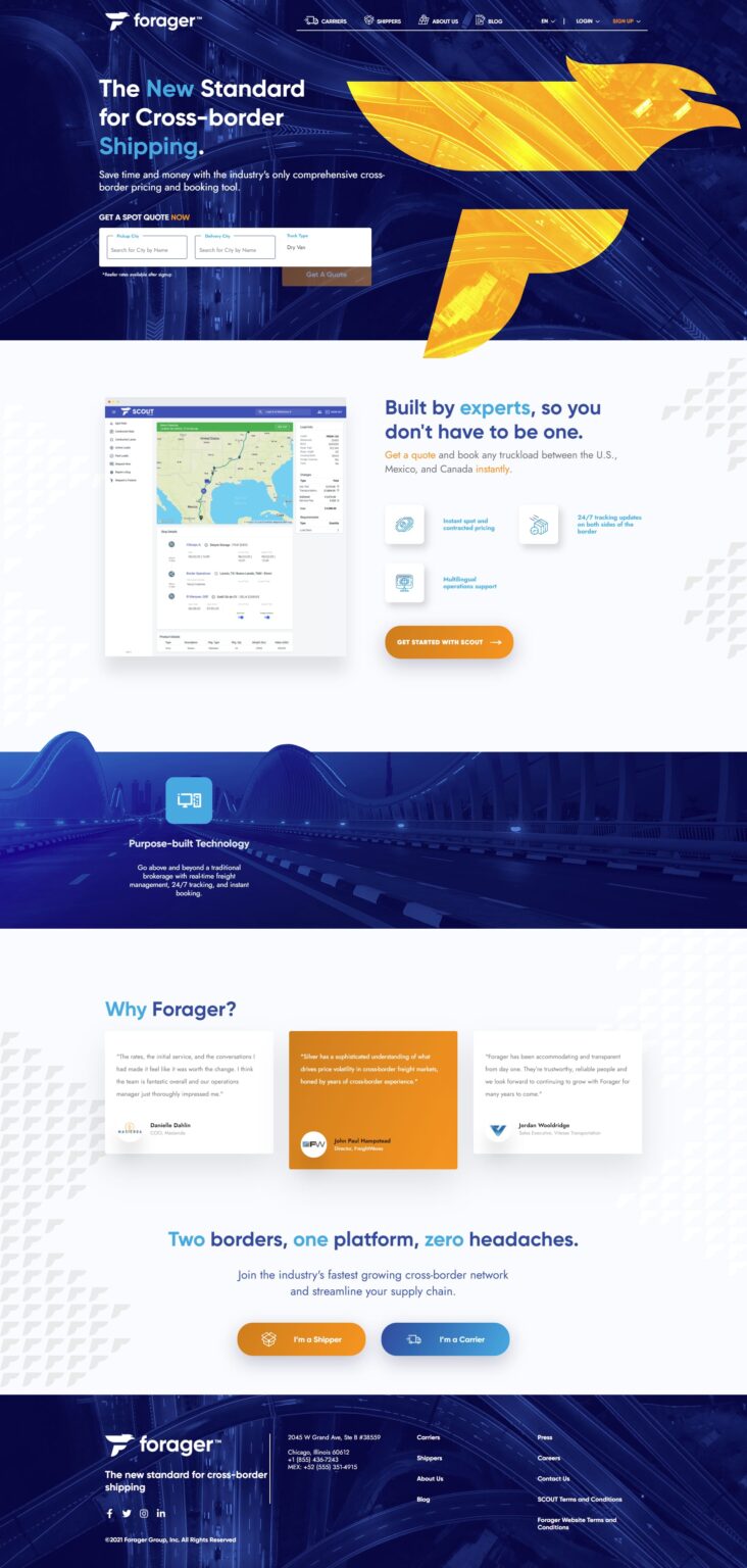 Forager Website Design