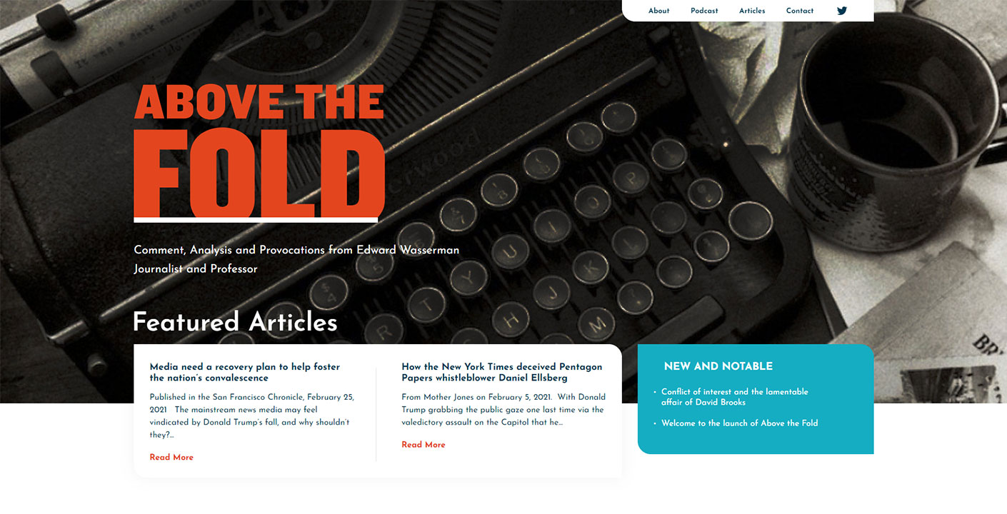 Ed Wasserman Website Design Snippet