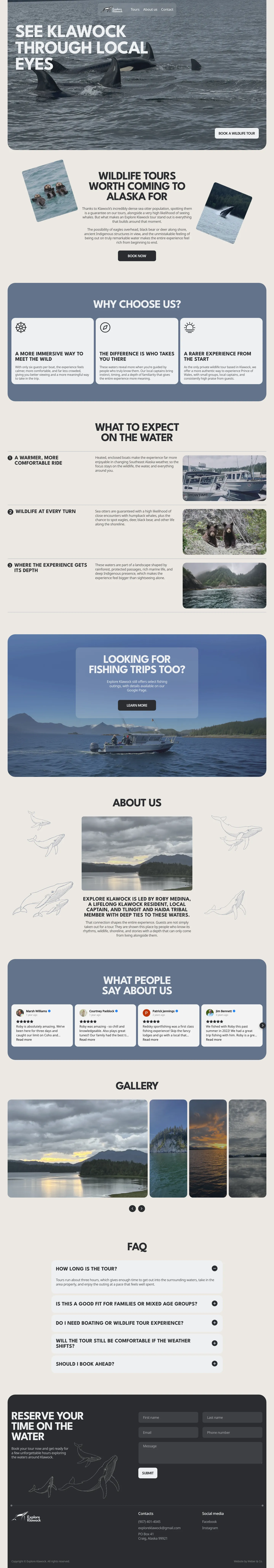 Explore Klawock website screenshot