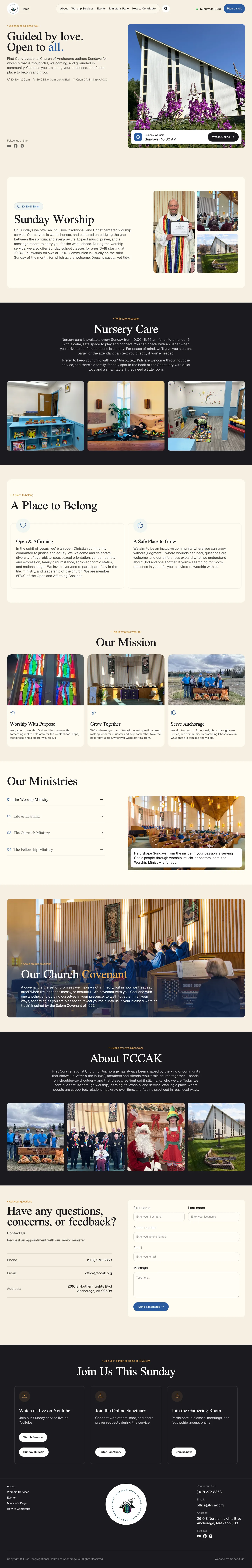 First Congregational Church of Anchorage website screenshot